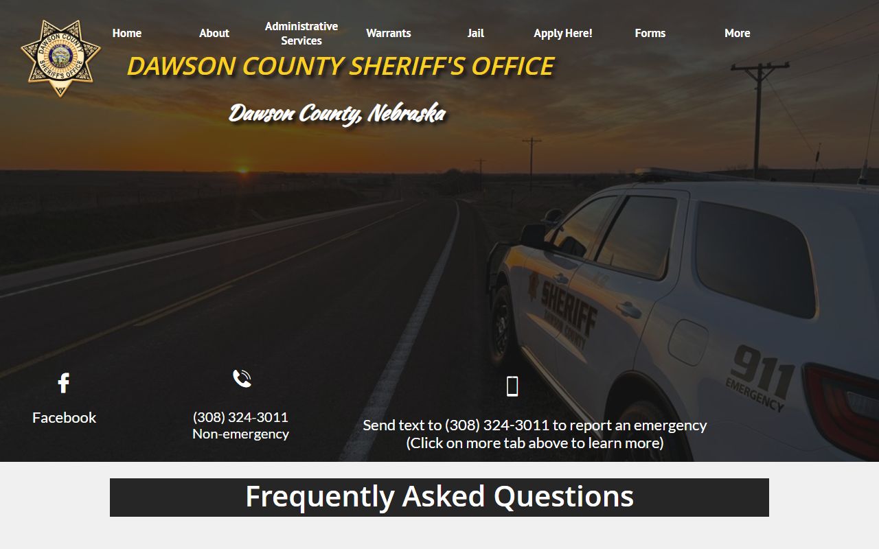 Dawson County inmate population jail FAQ for custody charges and bond lookup